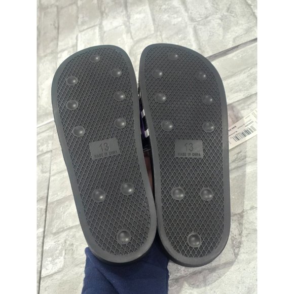 Adidas Originals Men\'s Adilette Slide Sandal Black White Black Pride Size 13 New